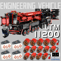 Ubricks E1001 LTM11200, Kit de Modelo de Grúa Móvil, Bloques de Construcción RC MOC Jumbo para Adultos, Regalo, 42146, Juego de Bloques de Construcción