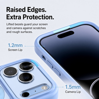 Casing Pelindung Anti Benturan AI Smart Button Magnetic Clear Case TPU+PC untuk iPhone 18 Pro Max