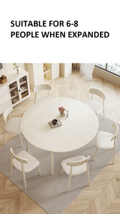 Mesa de Comedor Redonda y Juego de Sillas Mesa de Comedor Blanca - Product Image 6