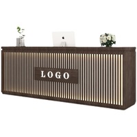 Nouveau bureau de réception en bois de style chinois moderne pour les salons de beauté Centres de santé Restaurants Bureau Sociétés Comptoir de réception