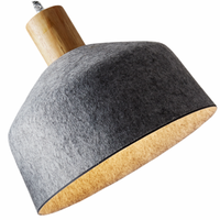 Lustre LED moderne en feutre PET noir avec lumière blanc chaud, anti-éblouissement et protection oculaire pour la maison, le bureau et l'îlot de cuisine AC