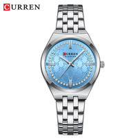 CURREN/Karen 9096 Damenmode Uhr mit Stahlband Kompakt 32mm Zifferblatt Quarz werk Zeiger Display Einfaches Design