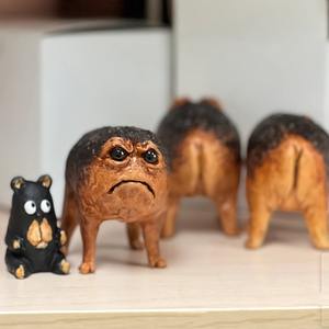 Décoration de maison Art déco fantôme esprit décoration série africaine pluie grenouille bonsaï accessoires résine artisanat ornements insolites - Product Image 3