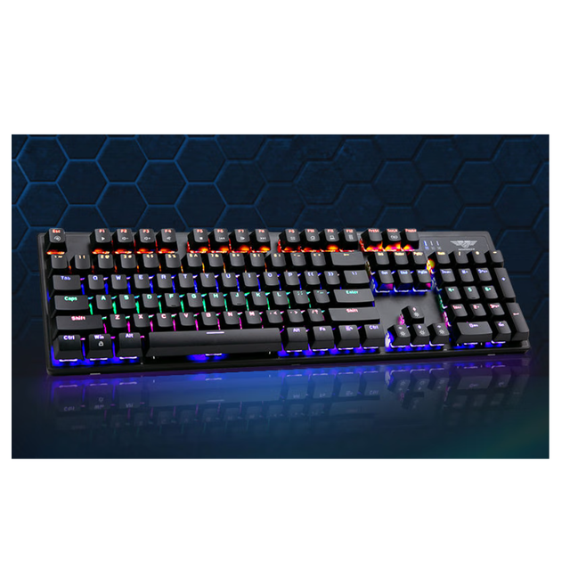 New Arrival GM325 Pro Wired Mechanical 104-Keys Double-Shot Injection Molded Keycaps Keyboard for Gaming PC