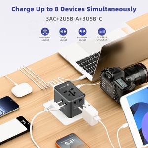 Adaptador de Viaje Universal Wontravel de 70W con 3 Tomas de Corriente Alterna y 3 Puertos USB para Uso Global - Product Image 2