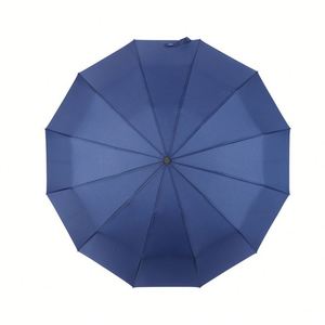 Paraguas Plegable de Acero de 12 Varillas, Resistente al Viento, Totalmente Automático, con Tela Anticolisión, Impermeable, Protección UV, Diseño de Tres Pliegues, Impresión de Logotipo - Product Image 4