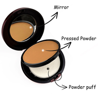 Bedak Padat Matte Natural 6 Warna Private Label Full Coverage untuk Kulit Gelap