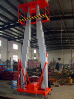 Plateforme élévatrice à double mât en aluminium ou élévateur à double poteau en alliage d'aluminium pour travaux en hauteur