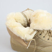 WANZHUO Hiver Chaud Polaire Désert Randonnée Sports Hauts Imperméable Coupe-Vent Caoutchouc Escalade Bottes Tactiques