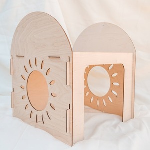 Modern Small Animal Bed <b>Wooden</b> <b>House</b> Winter Pet Furniture for <b>Cats</b> Stylish Outdoor Living - Product Image 2