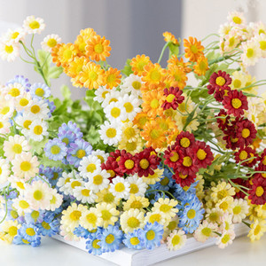 Haiyi <b>Artificial</b> Chamomile Flowers Silk <b>Daisy</b> Bouquet 10cm Below Home Decor Wedding Props - Product Image 2