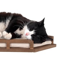 Étagère d'escalade murale moderne peu encombrante pour chat en bois Escalier à quatre marches pour chat d'intérieur