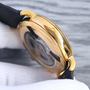 Reloj de Pulsera Unisex de Alta Gama, con Fase Lunar, Resistente al Agua, Automático, con Caja de Oro, Manecillas Doradas, Esfera Romana Minimalista, Nuevo - Product Image 4