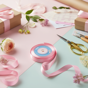 Nastro in Raso Ilan 1.0cm 25Y Rosa Petalo D07 - Product Image 2