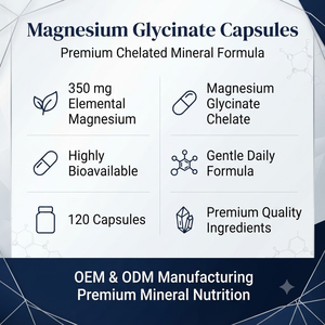 Cápsulas de Glicinato de Magnesio OEM ODM 350mg 120 Unidades a Granel Marca Privada - Product Image 3