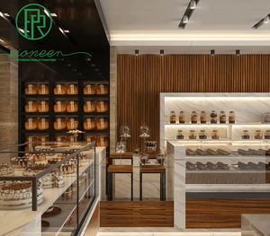Vitrina de pastelería personalizada de alta gama, armario de vidrio para postres, Mostrador de pan, exhibición para tienda de panadería - Product Image 4
