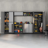 Gabinete de Herramientas Modular de Acero Resistente, Combinado, Ajustable, con Cerradura, para Garaje, Banco de Trabajo, Cajones de Almacenamiento