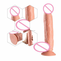 Vente en gros 12 pouces réaliste noir adulte gode jouets sexuels énormes pour les femmes