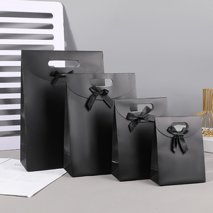 Bolsas de papel de regalo de compras impresas personalizadas de alta calidad con bolso y lazo para ropa zapatos embalaje cosmético - Product Image 5