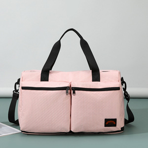Fitness Bag Large Capacity Foldable Water Resistant Travel Gym Tote Unisex Solid Color 20-35L - Product Image 1