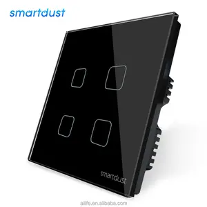 Smartdust Factory Direct 220V EU 3 Gang ALL Type Lamps Light Indicator smart wifi zigbee wall touch switch