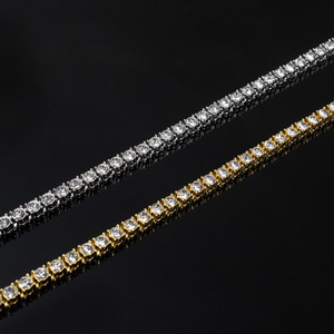 Ensemble de bijoux NL2021-4 Conjunto de joias Chaîne de tennis à une rangée Disponivel em ouro <span class=keywords><strong>amarelo</strong></span>/branco/rosa - Product Image 3