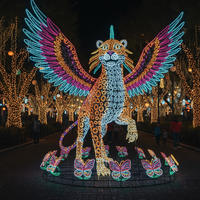 Farol Personalizado para Parque de Atracciones con Luces para el Día de Muertos en México, Decoración Luminosa, Faroles Temáticos para Festivales