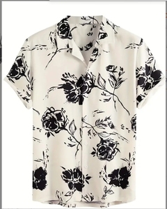 เสื้อเชิ้ตชายหาดลำลองพิมพ์ลายแฟชั่นแขนสั้นสำหรับผู้ชาย - Product Image 2