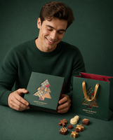 Boîte cadeau de luxe ODM pour les fêtes avec couvercle à rabat magnétique et fermeture magnétique pour logo personnalisé, commande en gros et cadeaux de Noël
