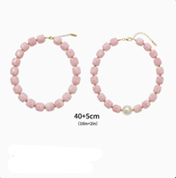 Collar de Resina Colorido para Mujer con Diseño de Bloques de Color y Patrón de Mármol, Perfecto para un Estilo de Vacaciones de Verano en la Playa