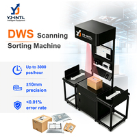 Escáner de Dimensiones y Peso de Paquetes Estático YJ-INTL DWS, Máquina Transportadora de Acero Inoxidable con Lectura de Código de Barras y Clasificación Automática 3000