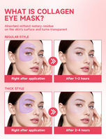 Masque Hydrogel Bio-Collagène en Forme de E avec Vitamine C et Bakuchiol pour les Yeux, Patchs Nuit Anti-Poches et Cernes OEM