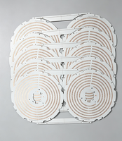 MCPCB en aluminium LED rond OEM personnalisé, 2 LED, épaisseur de substrat 1,5 mm, cuivre 35 µm, PCB en aluminium pour plafonnier LED