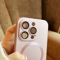Coque de téléphone mate à chargement sans fil en gros pour Iphone16 15 14 13 12 Pro Max Couverture de téléphone magnétique antichoc