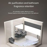 WC intelligent noir mat, toilette automatique monobloc avec télécommande, cuvette allongée, drainage, prix compétitif