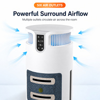 Purificateur d'air intelligent pour animaux domestiques certifié CE FCC RoHS, élimination des poils et des odeurs pour chats d'intérieur, 38W, 25 à 58 dB