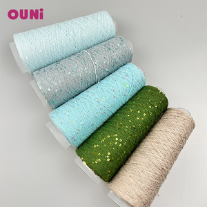 Hot Sale 100g Per Cone 100% Natural Cotton Sequin <strong>Yarn</strong> <strong>Sparkle</strong> Lurex <strong>Yarn</strong> for Hand Knitting Crochet Super Soft Material Cotton - Product Image 2