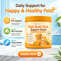Complément Immunitaire Personnalisable pour Animaux : Soutien Anti-Démangeaisons et Soulagement des Allergies (Friandises à Mâcher)