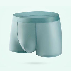 Nuevo diseño 82% Nylon 18% Spandex Cómodo Nylon Seda de hielo Transpirable Cool Seamless Hombres Ropa interior Boxer Briefs - Product Image 3