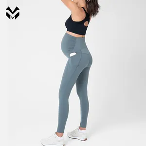 运动服健身弹性柔软透气侧袋涤纶孕妇女式护理瑜伽打底裤