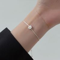 Bracelet à breloques ajustable en argent sterling 925, forme fleur, tendance, certifié GDTC, bijoux fins pour mariage, vente chaude