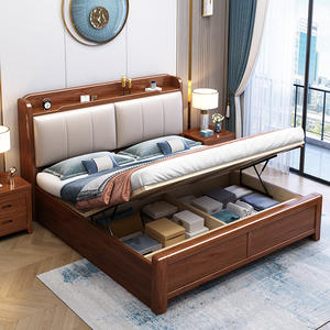 Precios <span class=keywords><strong>de</strong></span> Fábrica, Nueva Cama <span class=keywords><strong>de</strong></span> <span class=keywords><strong>Madera</strong></span> Estilo Chino Resistente a la Humedad, Tamaño King, Respaldo Suave, Ecológica, Duradera, Muebles para el Hogar - Product Image 4