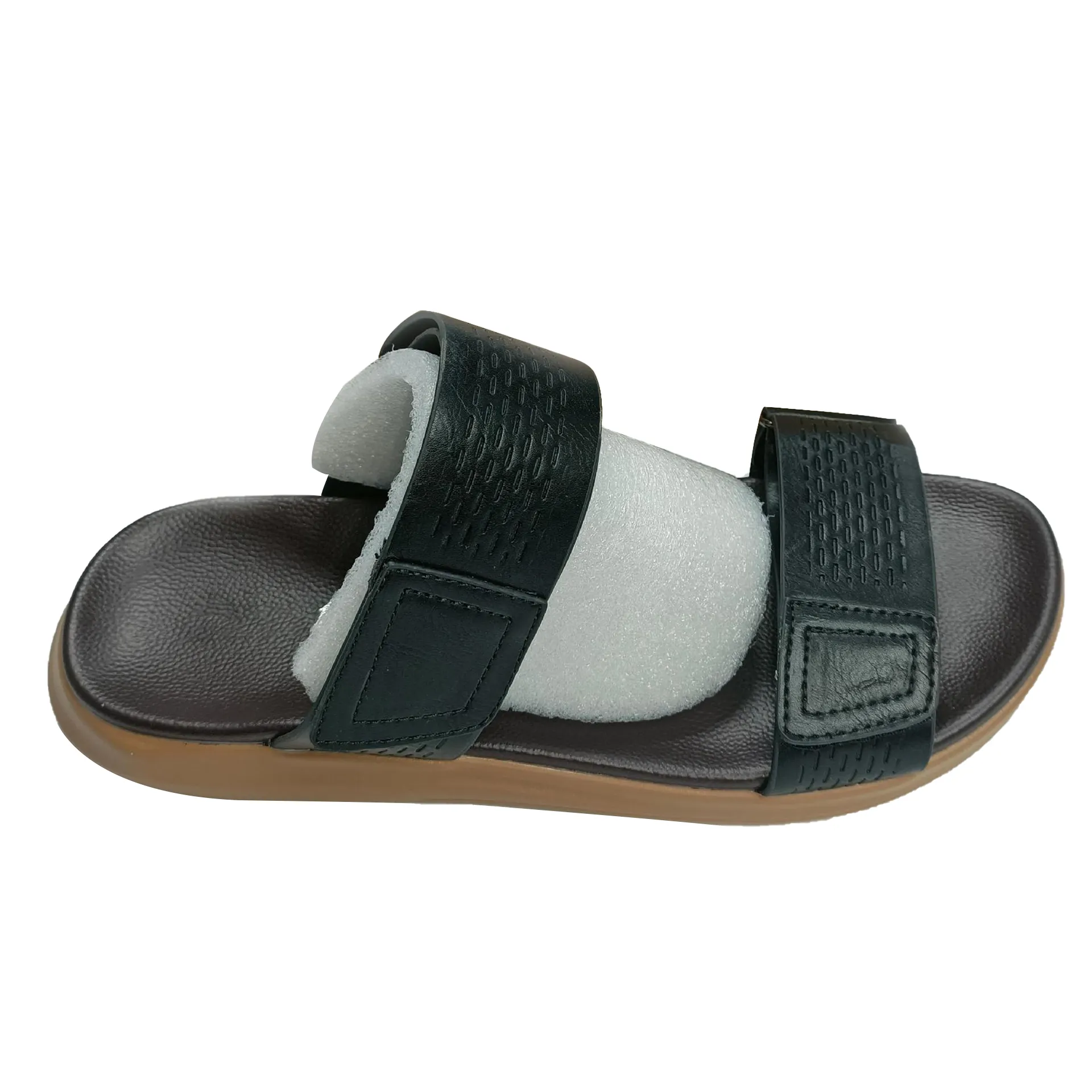 2024 new hot custom logo breathable men's flat arabian sandals high quality summer casual fashion men's leather slippers