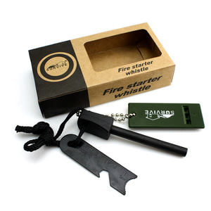 Portable Outdoor Camping and Hiking <b>Fire</b> <b>Starter</b> Magnesium Flint Whistle with Protective Box - Product Image 3