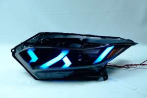 Faros LED de 12V para <span class=keywords><strong>HRV</strong></span> 2019-2022, Diseño de Proyección de Ojos de Diablo de Alta Calidad, DRL, Luz <span class=keywords><strong>Azul</strong></span> Súper Brillante, Color 8000K - Product Image 2