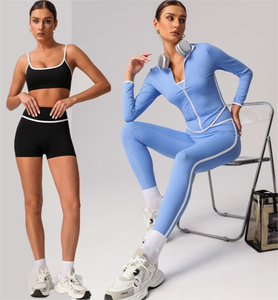 Ensemble de yoga pour femmes, séchage rapide, soutien-gorge de sport taille haute, tenue de course et de gym - Product Image 1