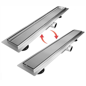 Venta caliente más popular, personalizar el diseño lineal de drenaje de piso de <span class=keywords><strong>baño</strong></span> ducha de acero inoxidable de insertar <span class=keywords><strong>rejilla</strong></span> de drenaje - Product Image 2