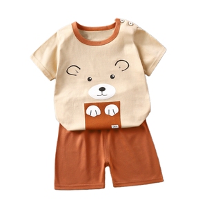 Completo Estivo Casual per <span class=keywords><strong>Bambini</strong></span> con Stampe Cartoon, Abbigliamento da Casa per Ragazzi e Ragazze - Product Image 4
