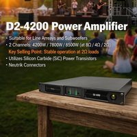 Amplificateur de puissance numérique Sinbosen D2-4200 Pro Audio 1U, 4 canaux, 2x4200W, système sonore professionnel