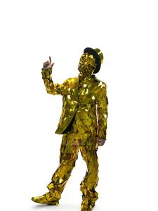 Mirror Light up Costume Dress Luminous Reflective Outfit for <strong>Rave</strong> Nightclub Birthday Theme Party Dancing Show - Product Image 2